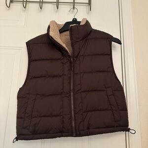 Hollister Dark Brown Puffer Vest